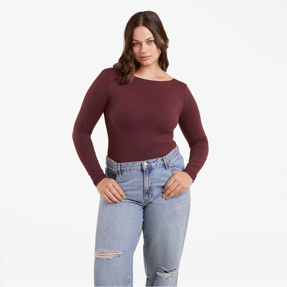 Nuuds bodysuit in Merlot